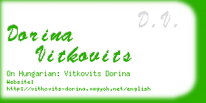 dorina vitkovits business card